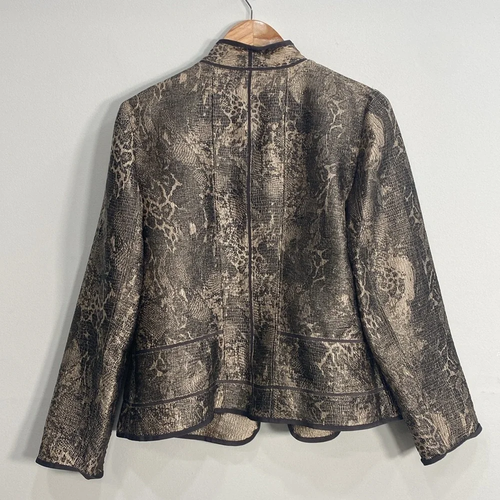 Chico’s‎ luxurious Gold Open Front Blazer Women’s S